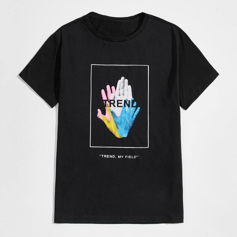

Guys Letter Graphic Tee, Black