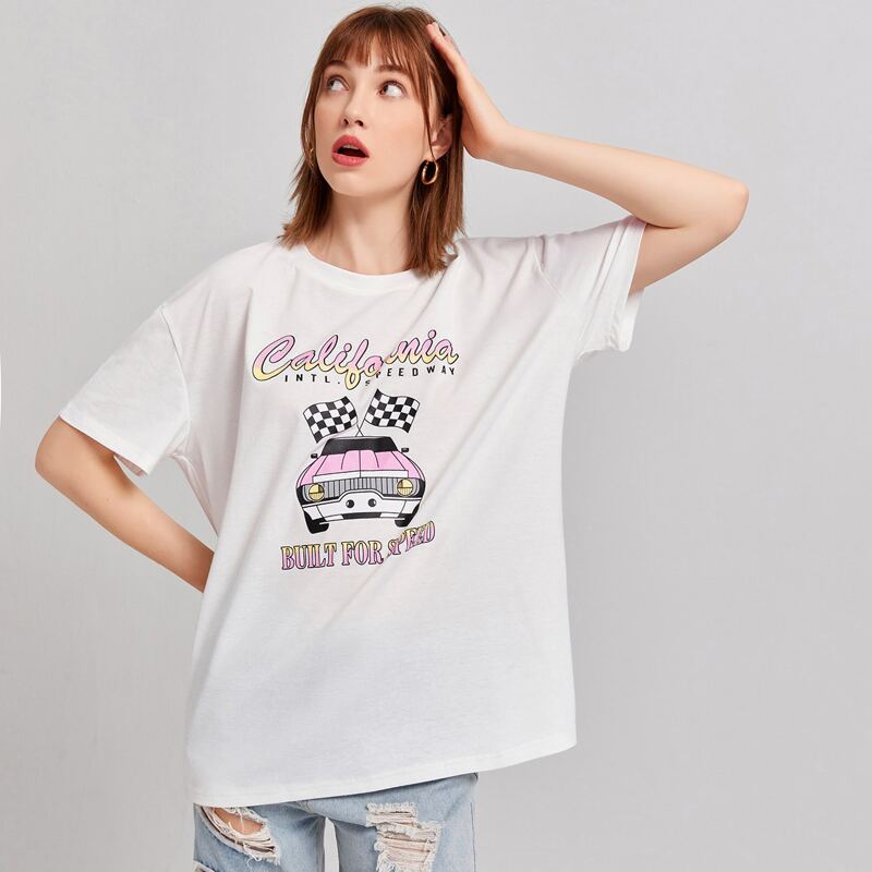 

Letter Graphic Tee, White