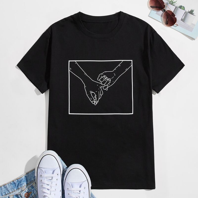 

Guys Hand Graphic Tee, Black