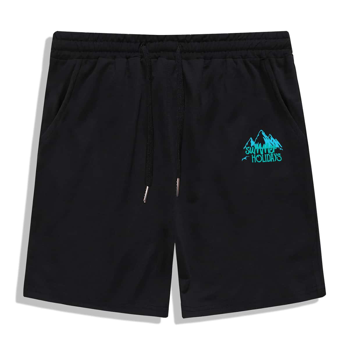 

Guys Mountain Graphic Shorts, Black