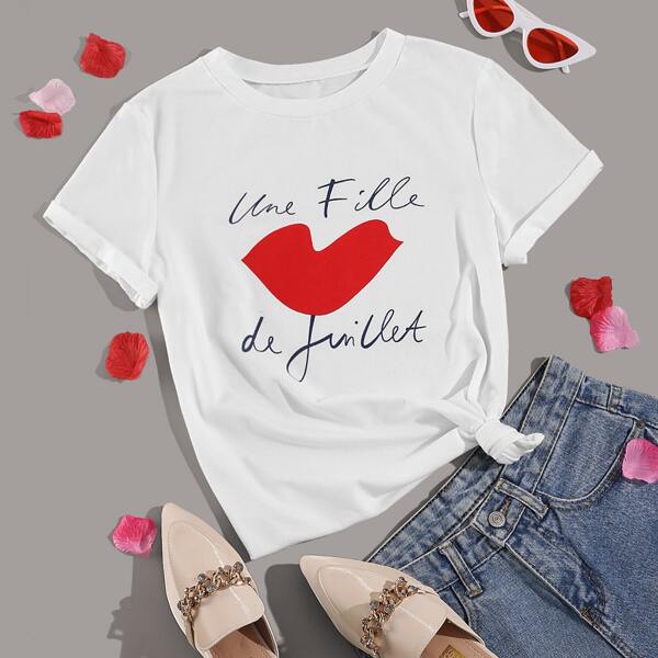 

Letter Graphic Short Sleeve Tee, White