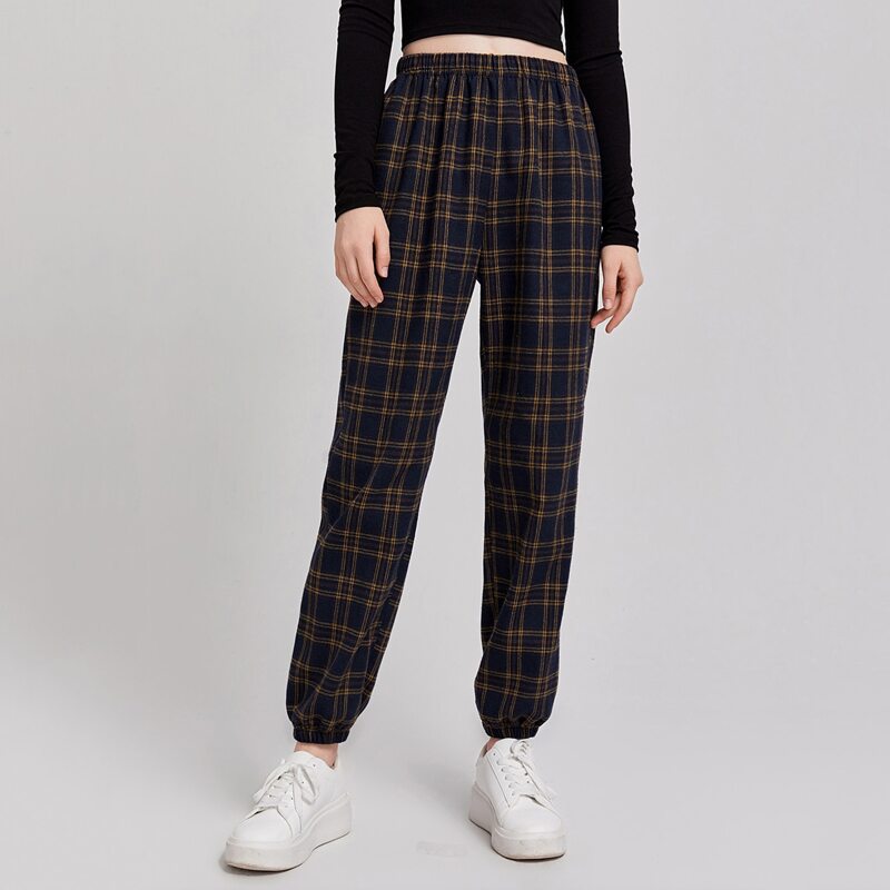 

Plaid Print Pants, Multicolor
