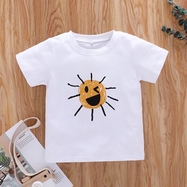 

Toddler Boys Cartoon Graphic Tee, White