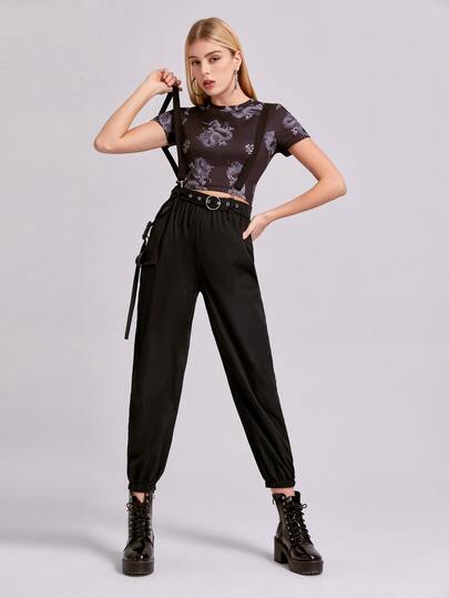 Solid Overall Jumpsuit