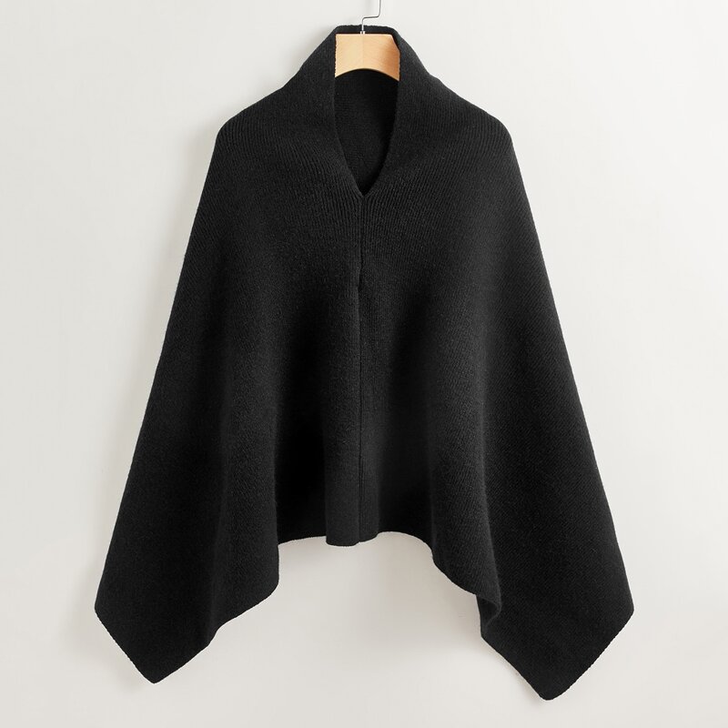 

ACRYLIC-MIX SHAWL, Black