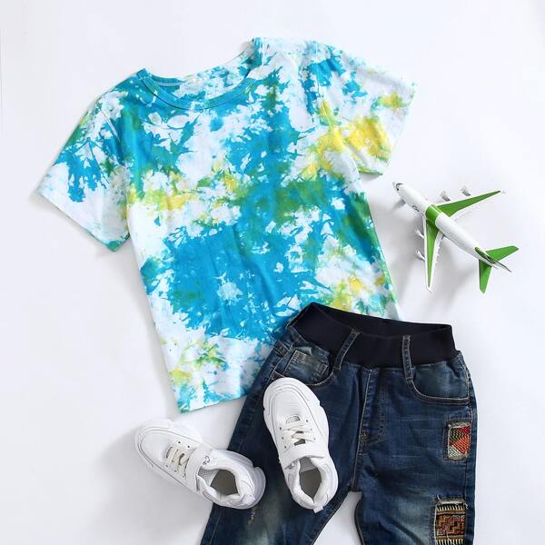

Boys Tie Dye Short Sleeve Tee, Multicolor