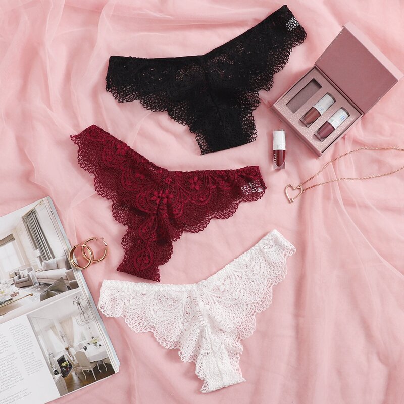 

3pack Floral Lace Panty Set, Multicolor