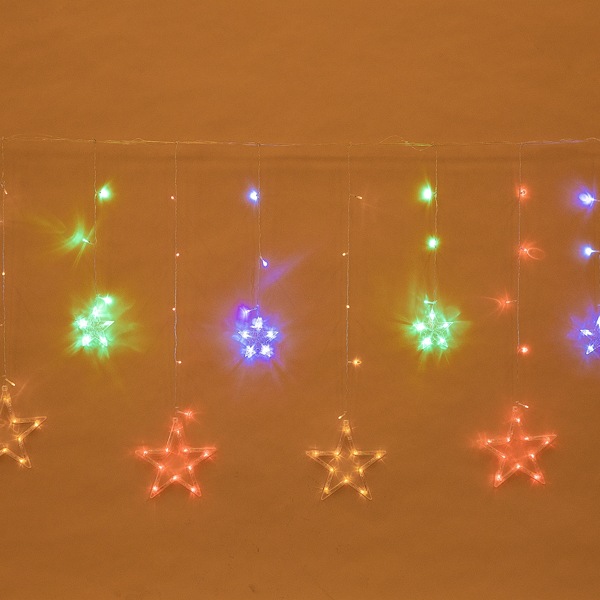 

1pc Star String Light With 138pcs Bulb, Multicolor