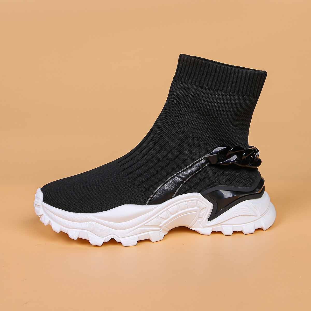 Image of Chain Decor High Top Running Shoes