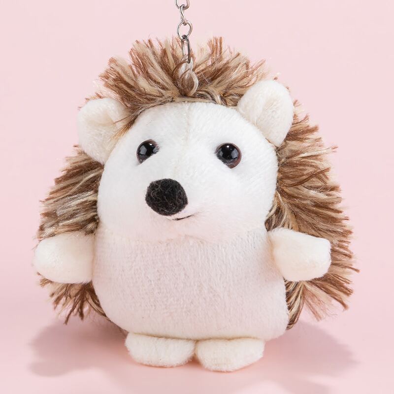 

Cartoon Hedgehog Bag Charm, White