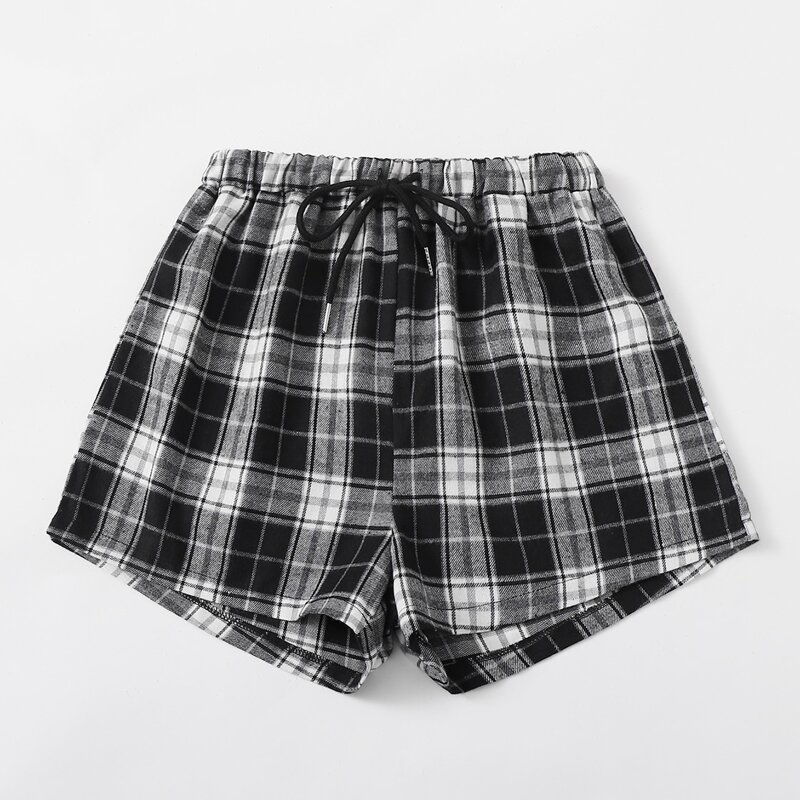 

Plaid Drawstring Shorts, Multicolor