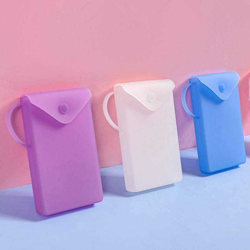 

1pc Random Silicone Face Mask Storage Bag, Multicolor