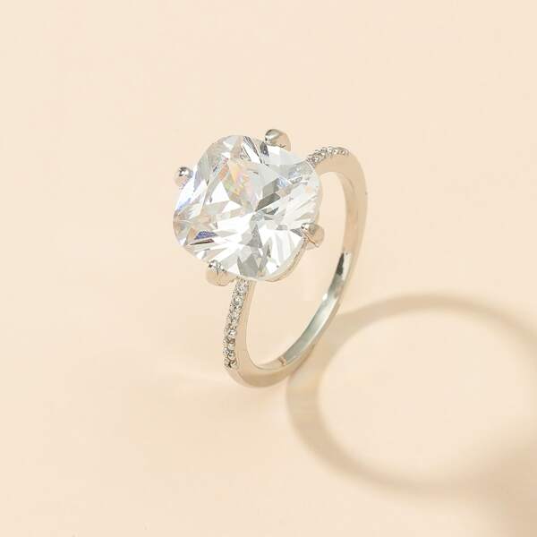 

Zircon Decor Ring, Silver