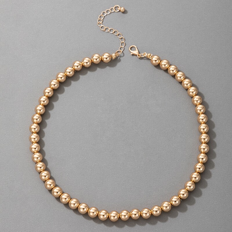 

Simple Beaded Choker, Gold