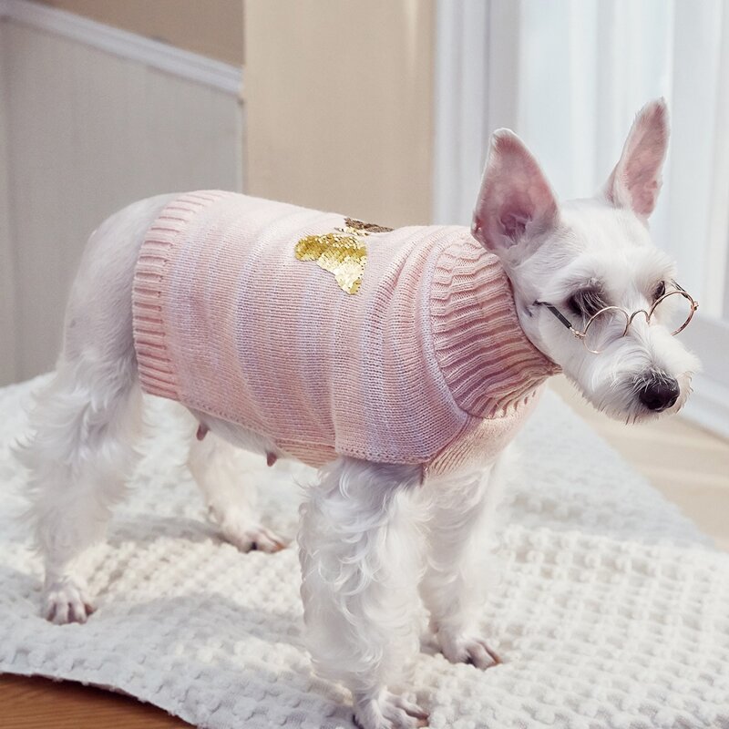 

Butterfly Sequin Decor Pet Sweater, Multicolor
