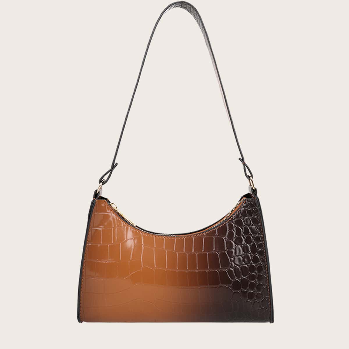 

Ombre Croc Embossed Shoulder Bag, Multicolor
