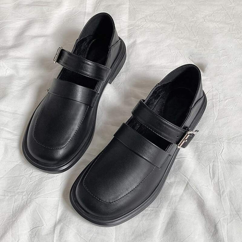 

Simple Mary Jane Loafers, Black