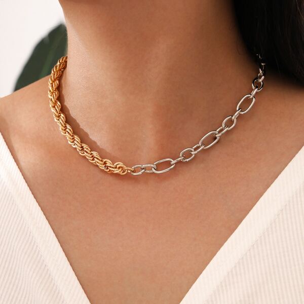 

Minimalist Chain Necklace, Multicolor