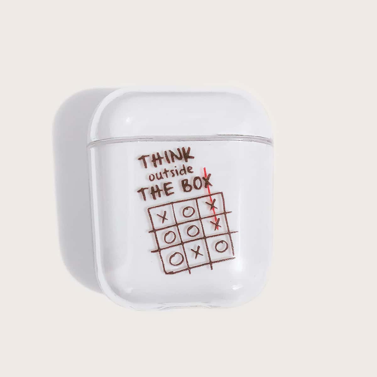 

Letter Graphic Airpods Case, Clear