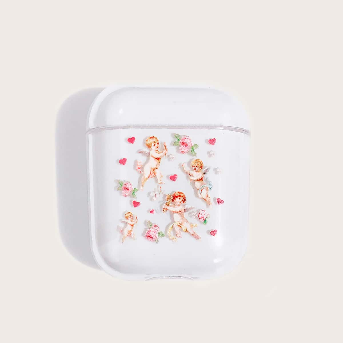

Cupid & Flower Pattern Clear Airpods Case
