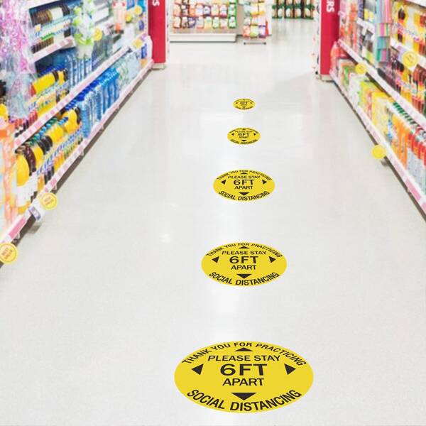 

1pc Slogan Graphic Floor Sticker, Multicolor