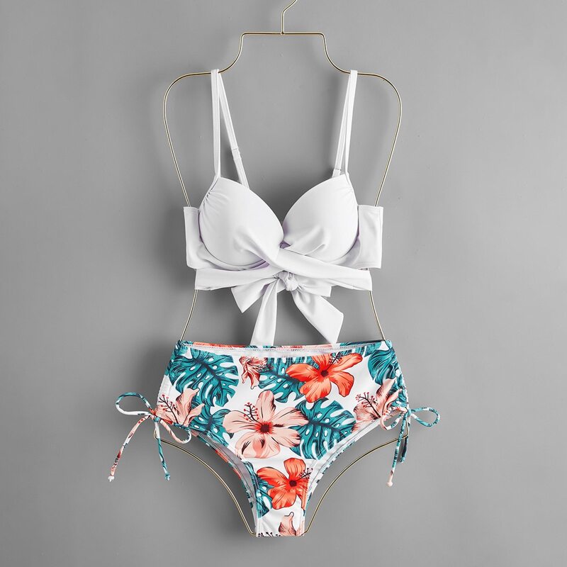 

Floral Push Up Bikini Swimsuit, Multicolor