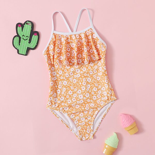 

Toddler Girls Ditsy Floral One Piece Swimsuit, Multicolor