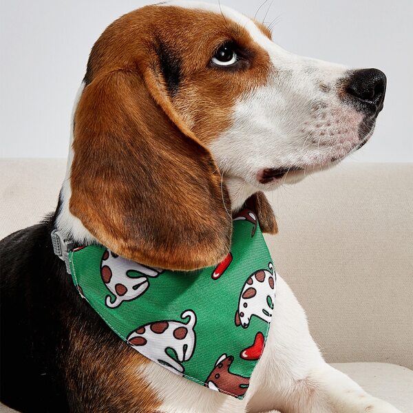 

Cartoon Dog Pattern Pet Bandana, Multicolor