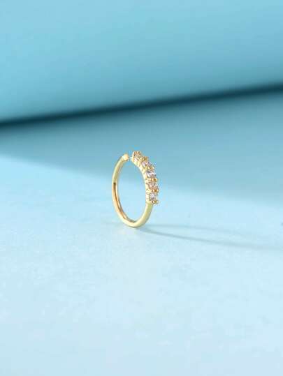 قطعة واحدة نحاس , زخرفة مكعب زركونيا خاتم أنف للنساء و للرجال , البونك ثقب , A الموضة مجوهرات الجسم هدية الى أي مناسبات