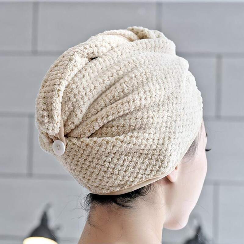 

1pc Dry Hair Cap, Beige