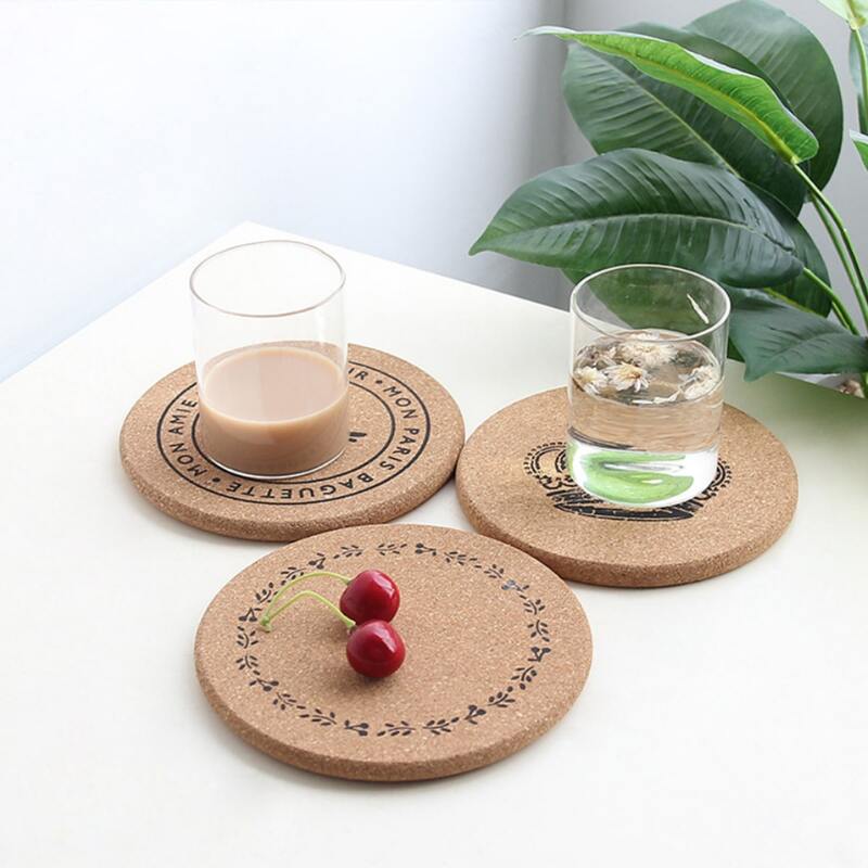 

1pc Random Round Coaster, Coffee brown