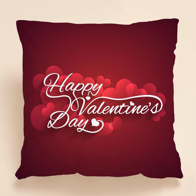 

Valentine's Day Letter Cushion Cover Without Filler, Red