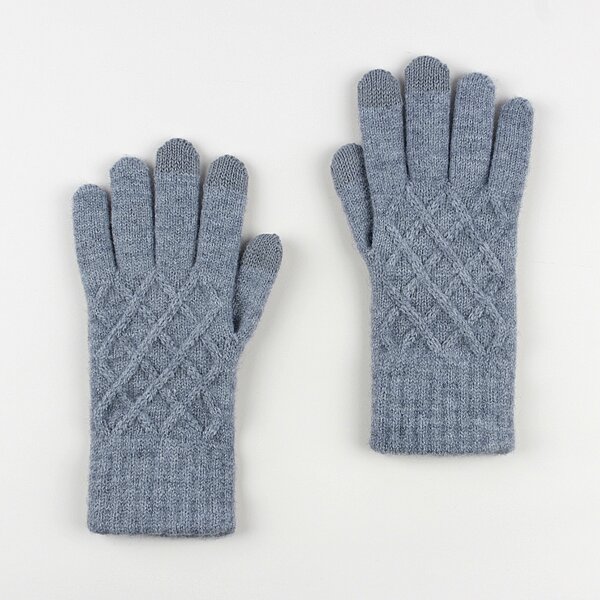 

Simple Plain Warm Gloves, Grey