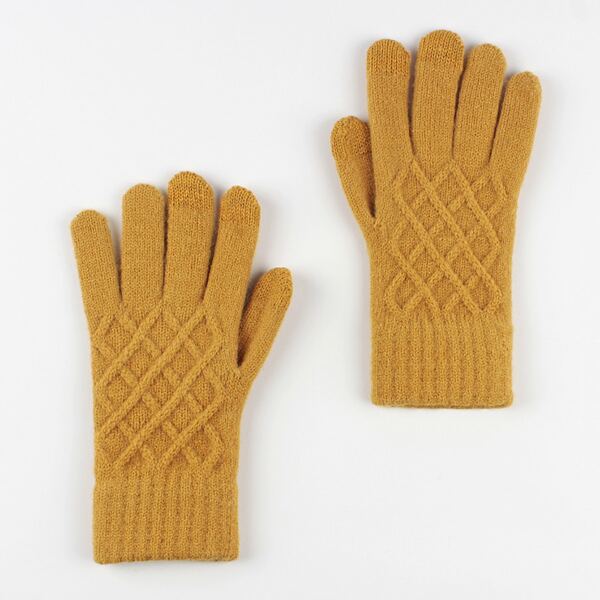 

Simple Plain Warm Gloves, Mustard yellow