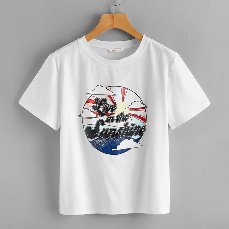 

Slogan Graphic Tee, White