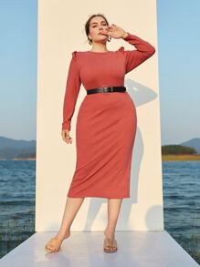 Chain Buckle Plus Size Belt - Black - View 6