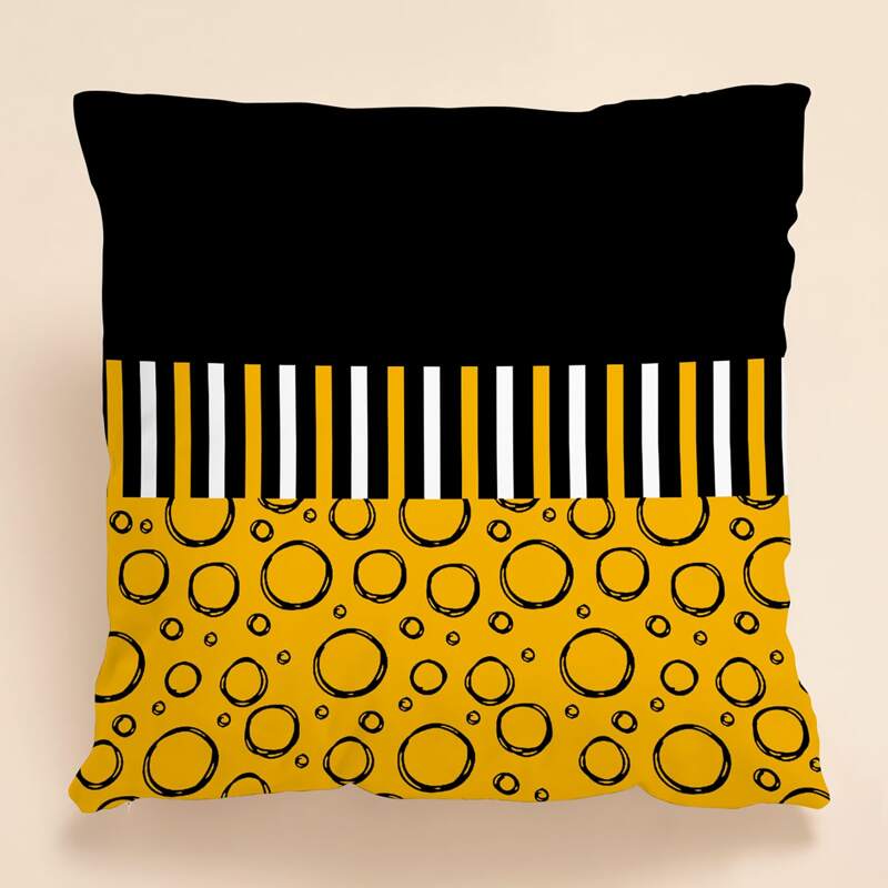 

Simple Piano Print Cushion Cover Without Filler, Multicolor