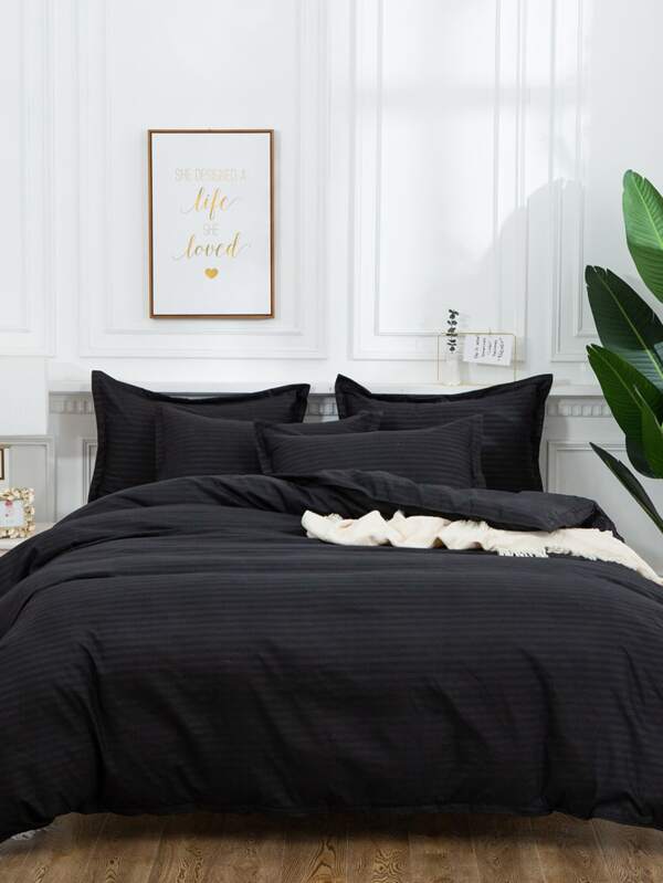 Plain Satin Bedding Set Without Filler Shein Eur - Plain Black Bedding King Size Plain Satin Bedding Set Without Filler Shein Eur - Plain Black Bedding King Size