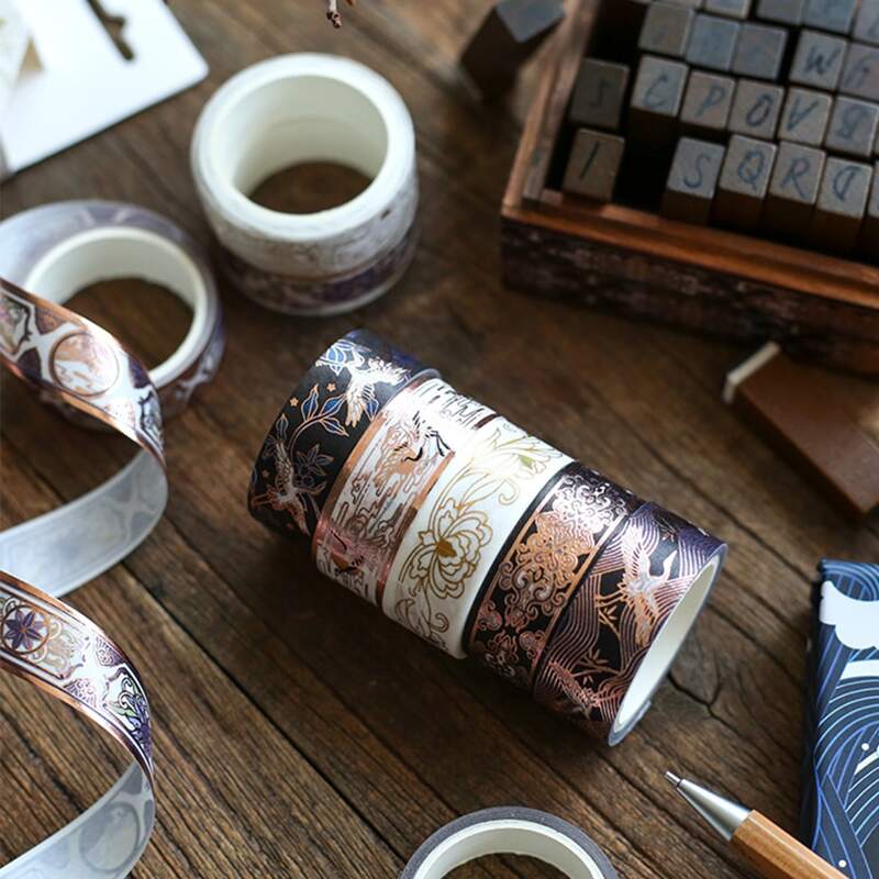 

1roll Random Chinese Style Decorative Tape, Multicolor