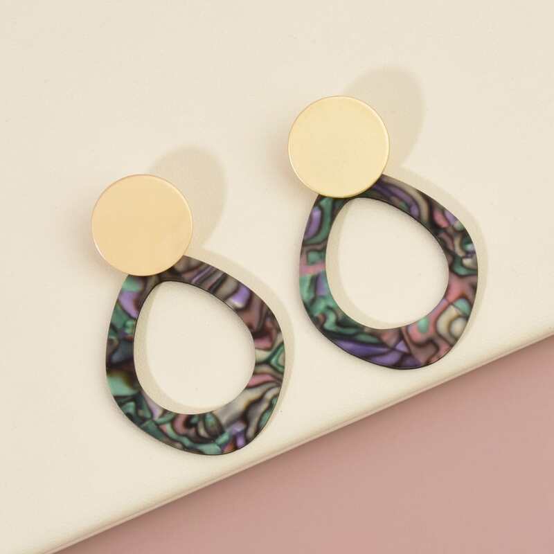 

Acrylic Geo Earrings, Multicolor