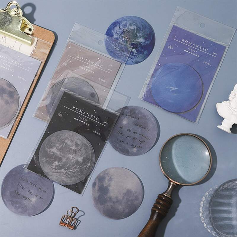 

20pcs Planet Pattern Round Sticker, Multicolor