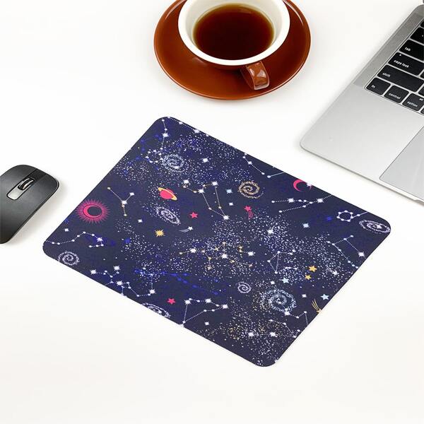 

Star & Planet Print Mouse Pad, Multicolor