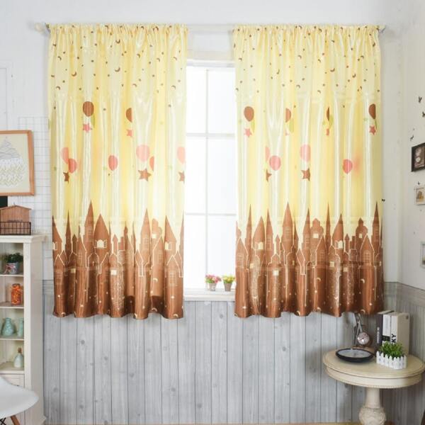 

Castle Print Single Panel Curtain, Multicolor