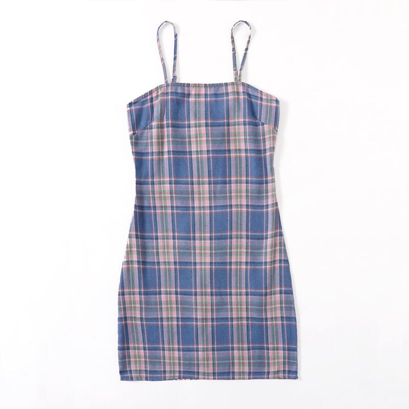 

Plaid Cami Dress, Multicolor