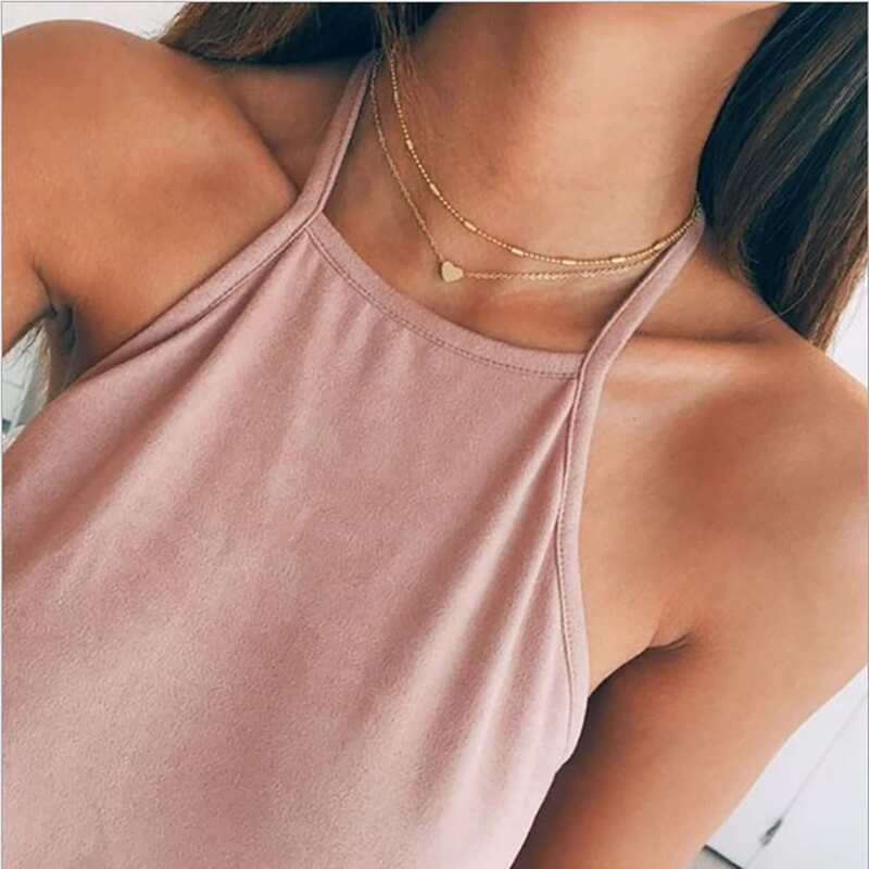 

Heart Layered Necklace, Gold