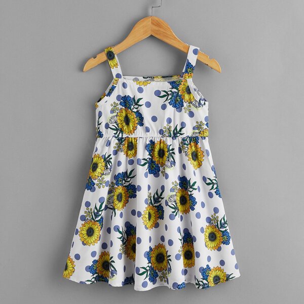 

Toddler Girls Sunflower Print Cami Dress, Multicolor