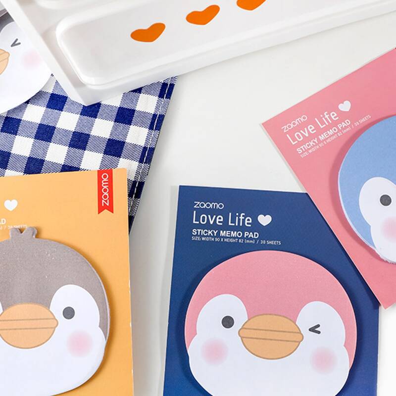 

1pc Cartoon Penguin Design Sticky Note, Multicolor