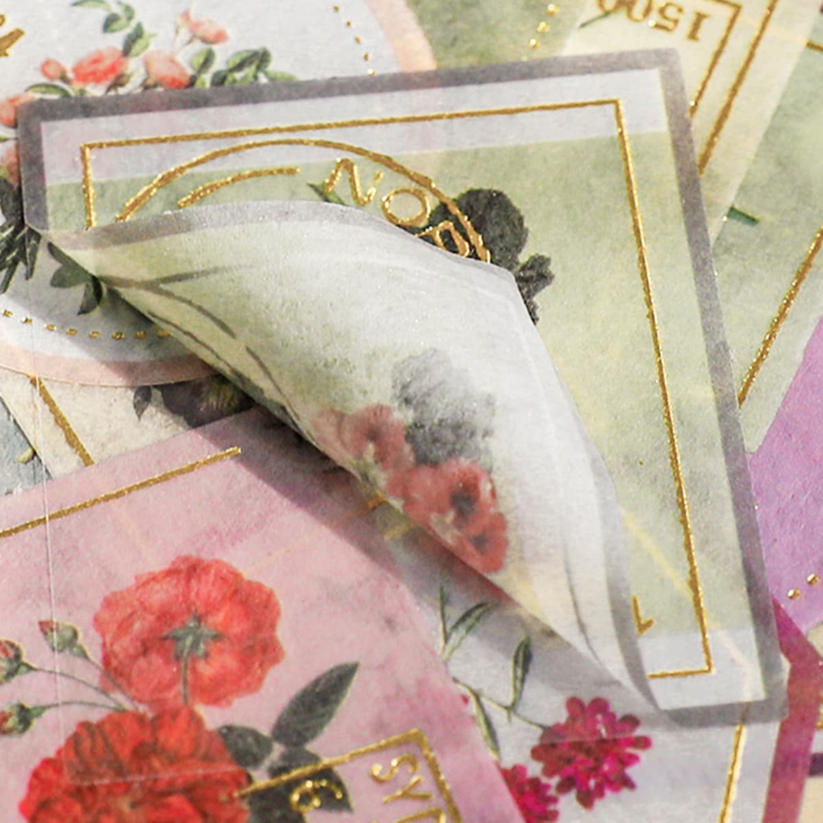 

40pcs Random Floral & Figure Pattern Sticker, Multicolor