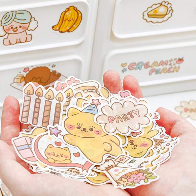 

40pcs Cartoon Animal Pattern Sticker, Multicolor