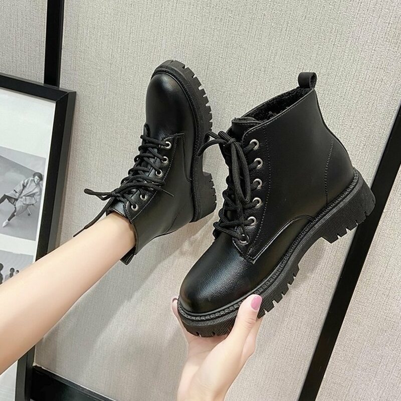 

Lug Sole Combat Boots, Black